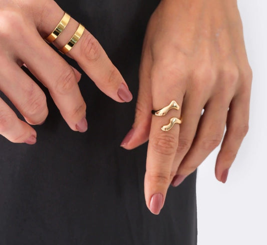 Adjustable Organic Wave Ring