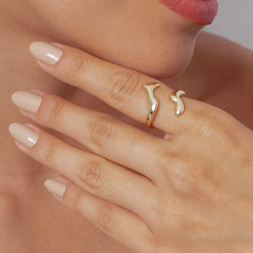 Adjustable Organic Wave Ring