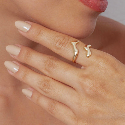Adjustable Organic Wave Ring