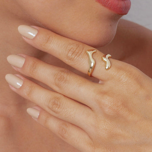 Adjustable Organic Wave Ring