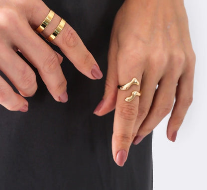 Adjustable Organic Wave Ring