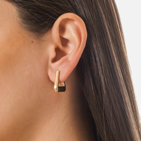 Triangular Hoop Earrings